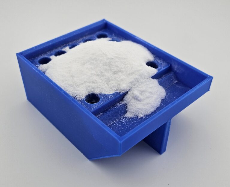 Creatine is placed on top to fill the holes
